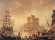 Charles-Francois de la Croix Harbour with a Fortress France oil painting artist